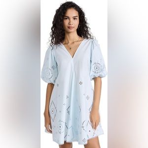 GANNI Broderie Anglaise Mini Dress